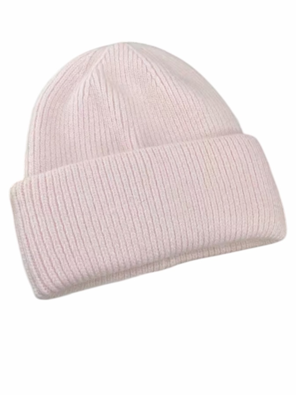 Soft Pink Ribbed Knit Beanie One Size Fits Most New Without Tags